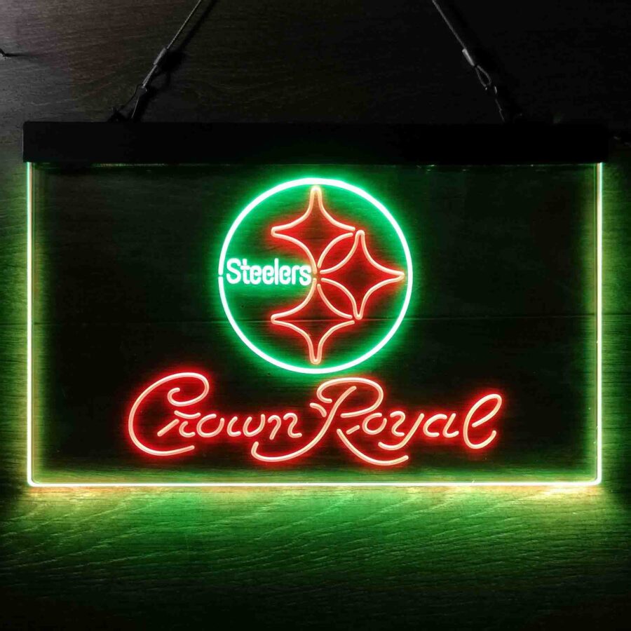 Crown Royal Bar Pittsburgh Steelers Est 1933 Neon Like Led Sign - Image 8