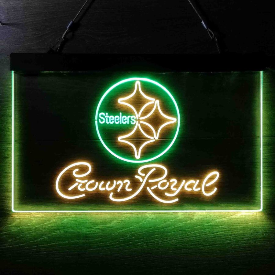 Crown Royal Bar Pittsburgh Steelers Est 1933 Neon Like Led Sign - Image 4