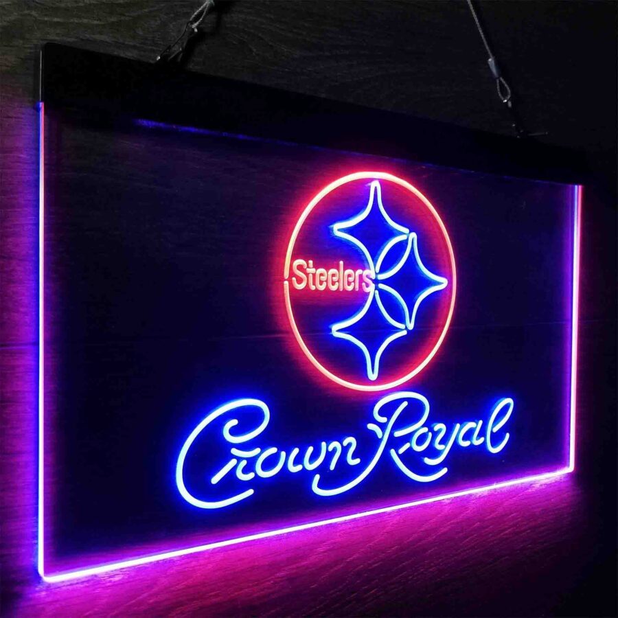 Crown Royal Bar Pittsburgh Steelers Est 1933 Neon Like Led Sign - Image 26