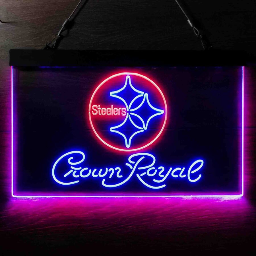 Crown Royal Bar Pittsburgh Steelers Est 1933 Neon Like Led Sign - Image 13