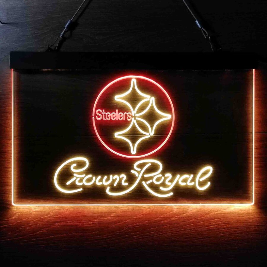 Crown Royal Bar Pittsburgh Steelers Est 1933 Neon Like Led Sign - Image 6