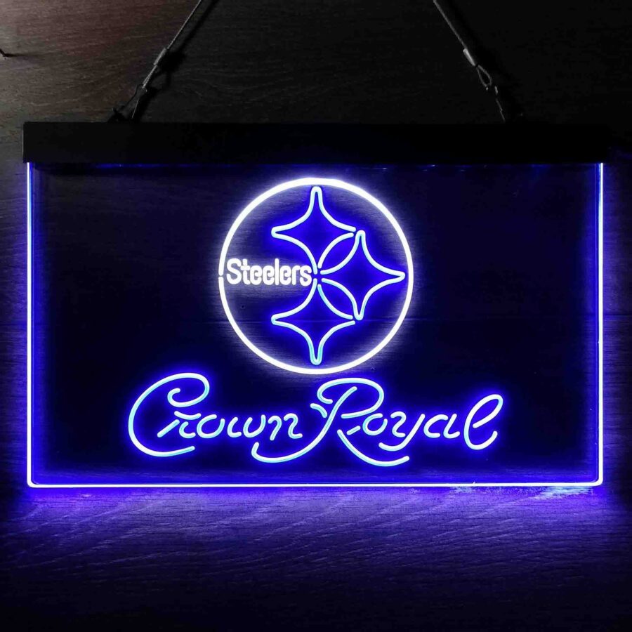 Crown Royal Bar Pittsburgh Steelers Est 1933 Neon Like Led Sign - Image 11