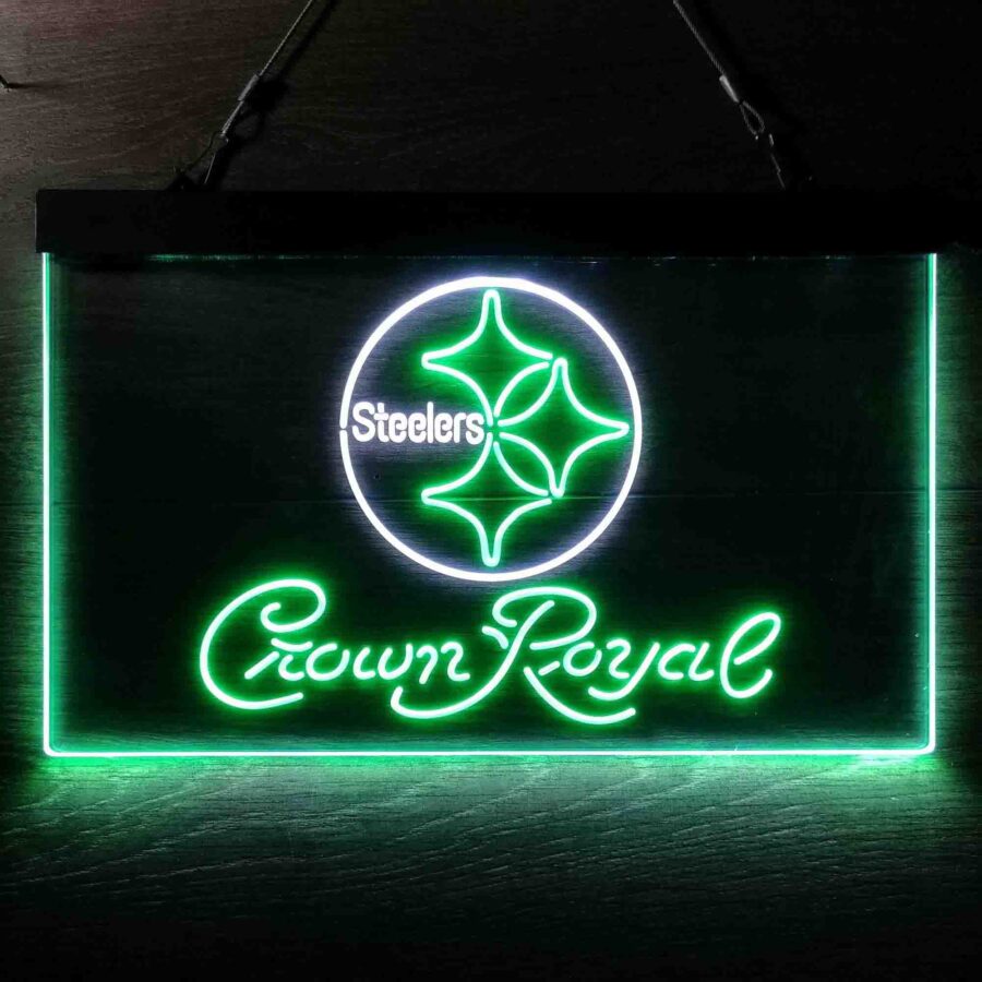 Crown Royal Bar Pittsburgh Steelers Est 1933 Neon Like Led Sign - Image 12