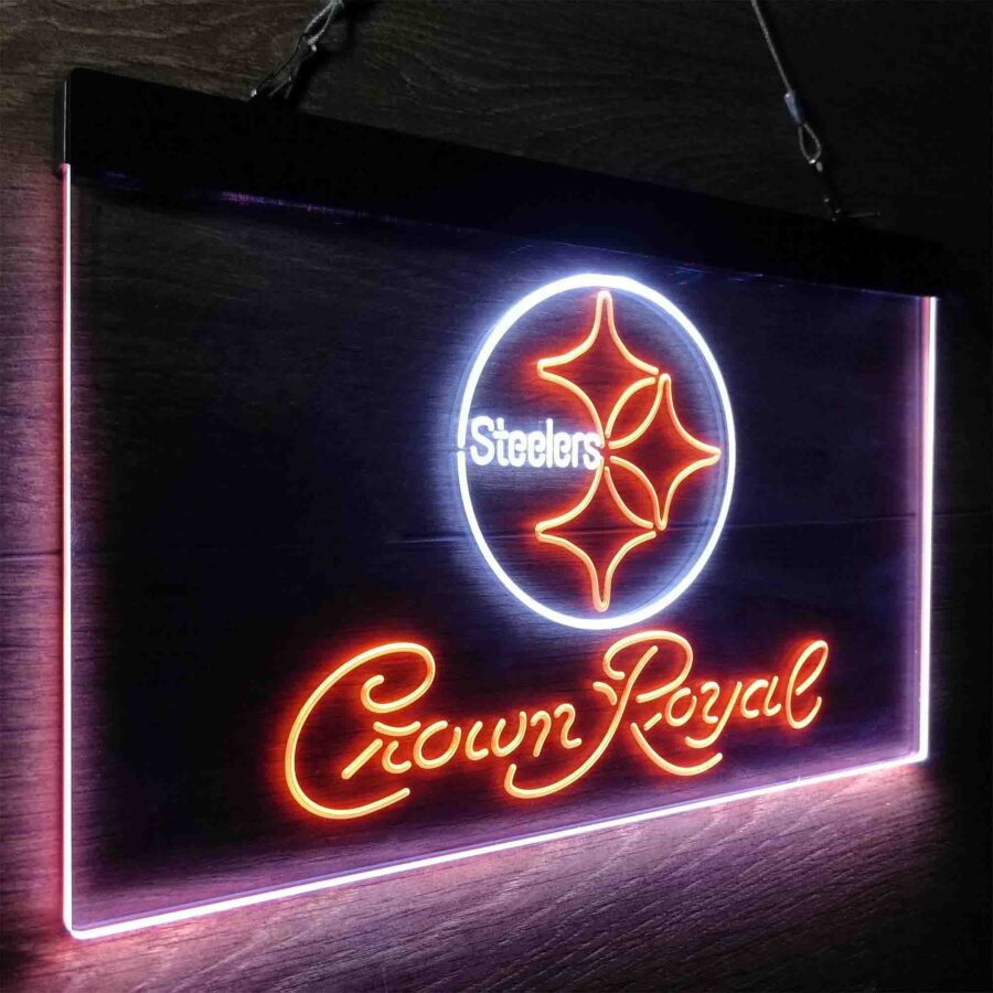 Crown Royal Bar Pittsburgh Steelers Est 1933 Neon Like Led Sign - Image 22
