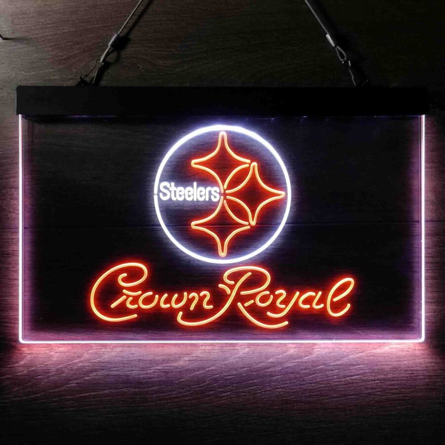 Crown Royal Bar Pittsburgh Steelers Est 1933 Neon Like Led Sign - Image 9