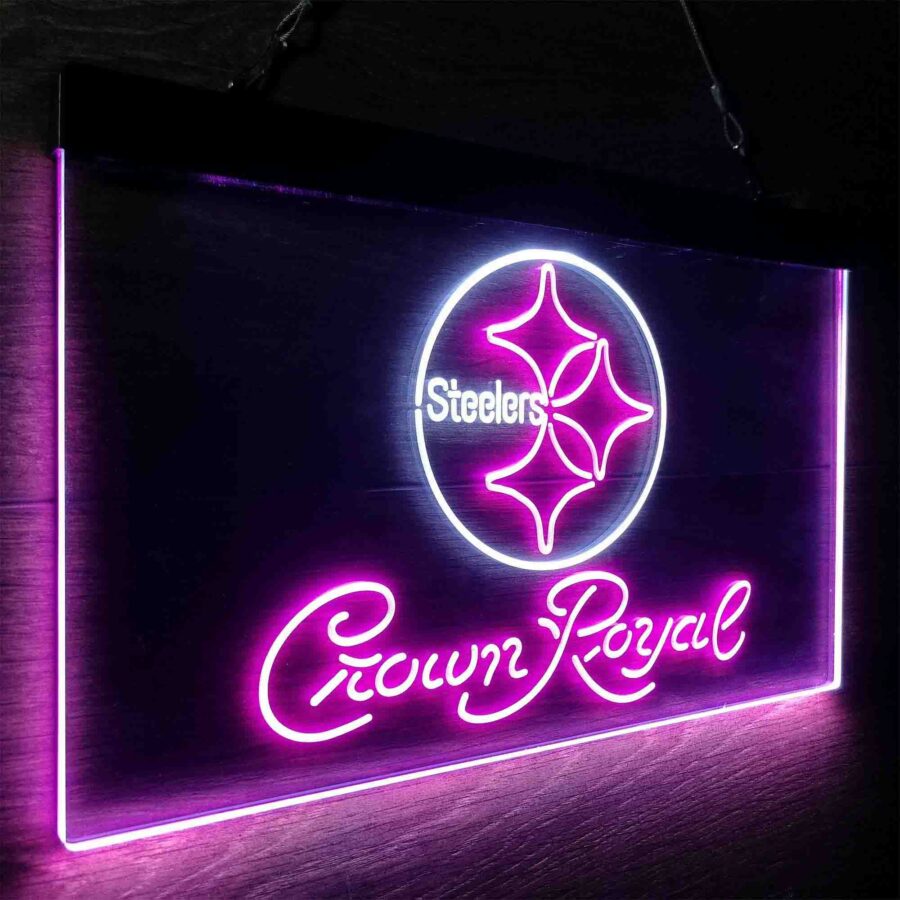 Crown Royal Bar Pittsburgh Steelers Est 1933 Neon Like Led Sign - Image 18