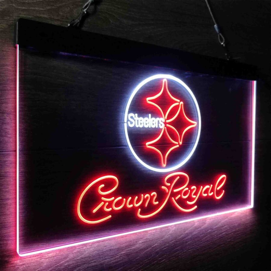 Crown Royal Bar Pittsburgh Steelers Est 1933 Neon Like Led Sign - Image 20