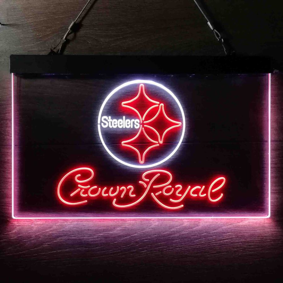 Crown Royal Bar Pittsburgh Steelers Est 1933 Neon Like Led Sign - Image 7