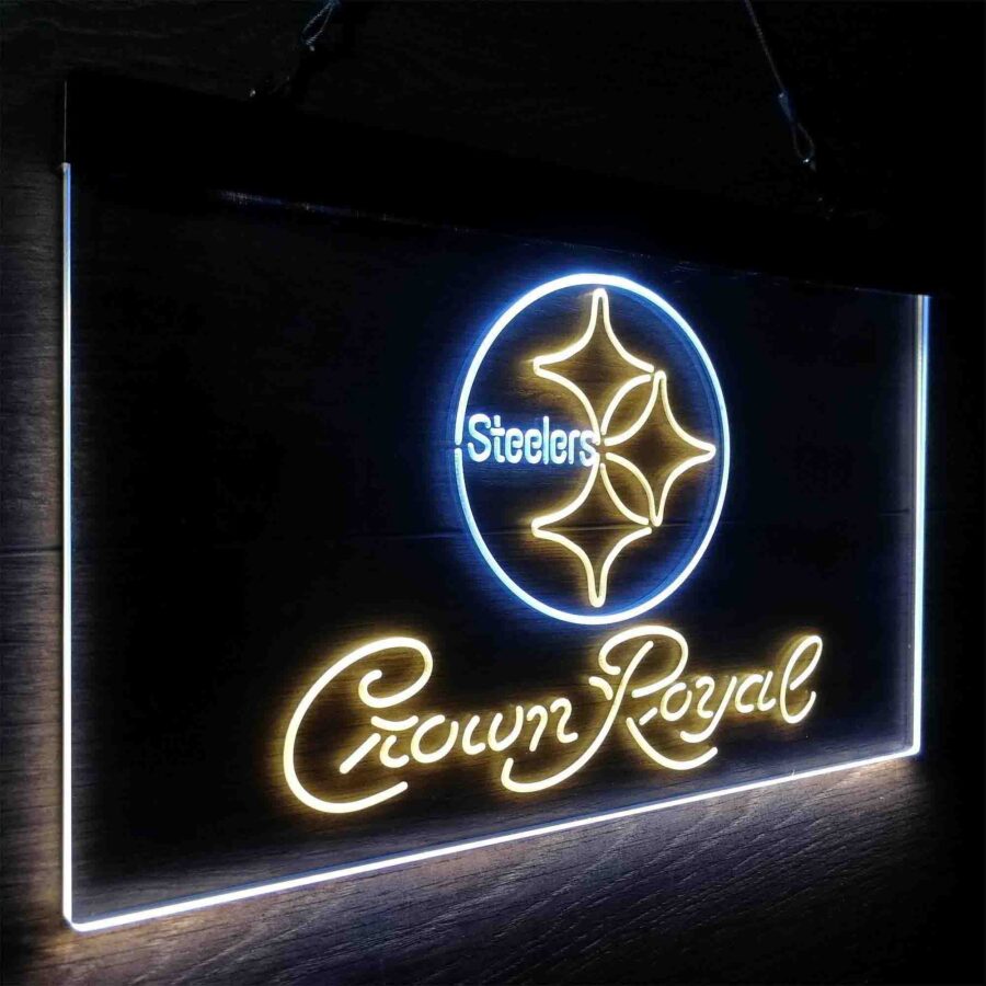 Crown Royal Bar Pittsburgh Steelers Est 1933 Neon Like Led Sign - Image 23