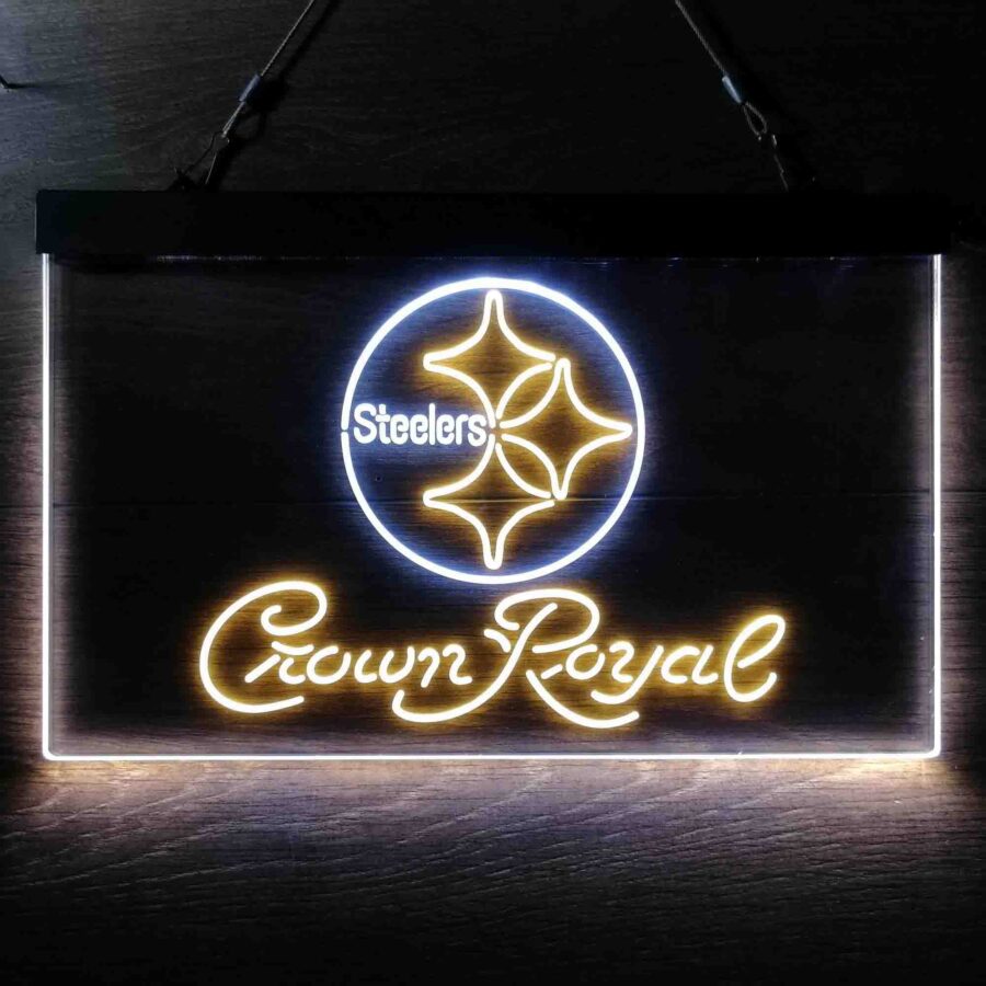 Crown Royal Bar Pittsburgh Steelers Est 1933 Neon Like Led Sign - Image 10