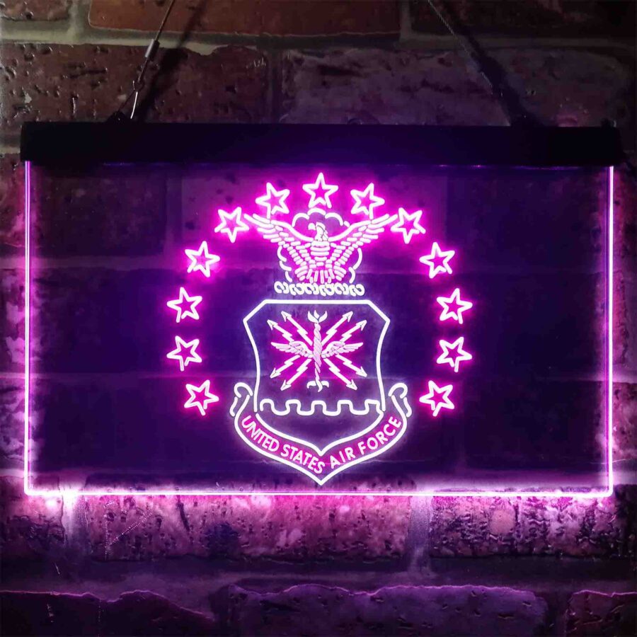 Us Air Force Eagle Badge Neon Like Led Sign