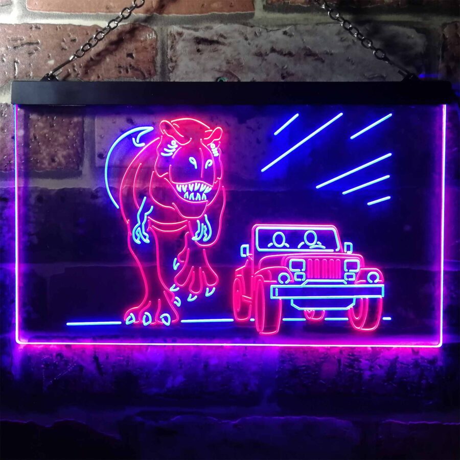 Jurassic Park World T Rex Led Neon Sign - Image 9