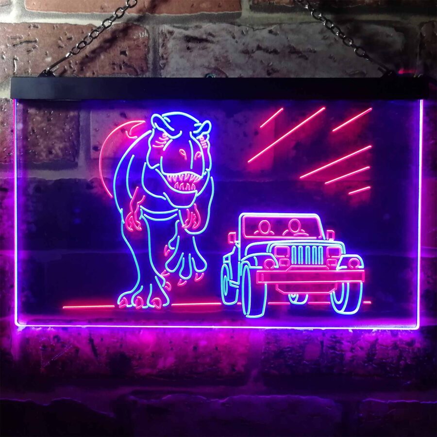 Jurassic Park World T Rex Led Neon Sign - Image 6