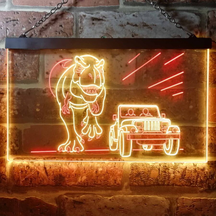 Jurassic Park World T Rex Led Neon Sign - Image 2