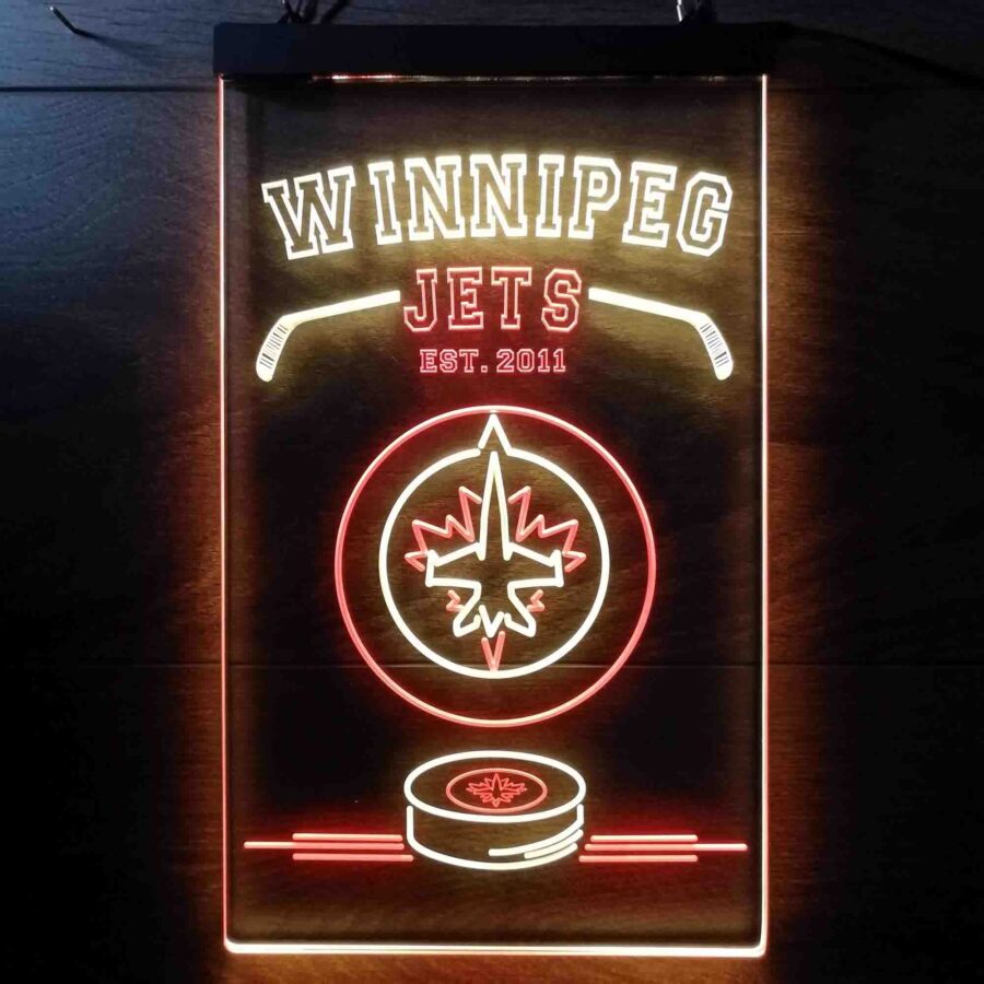 Personalized Winnipeg Jets Neon Like Led Sign-Memorabilia Gift