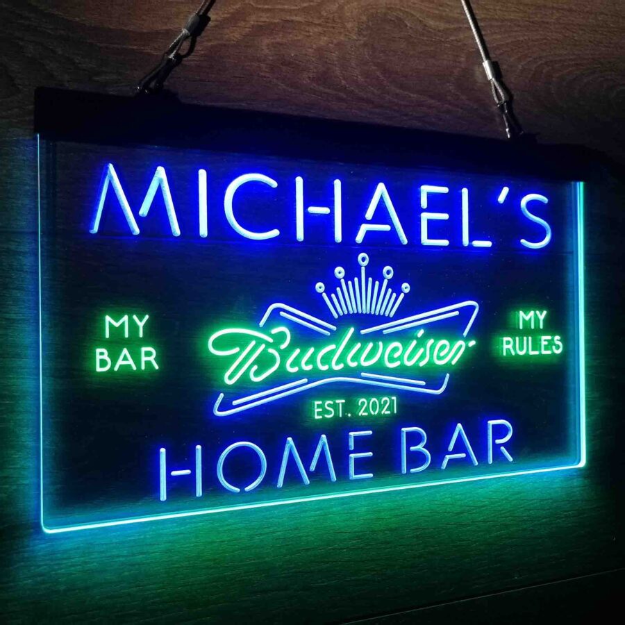 Personalized Budweiser Crown Bar Neon Led Sign - Image 26
