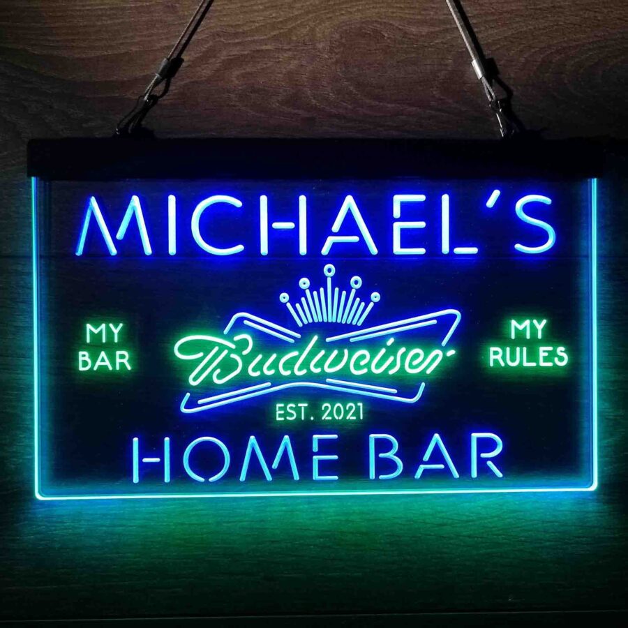 Personalized Budweiser Crown Bar Neon Led Sign - Image 13