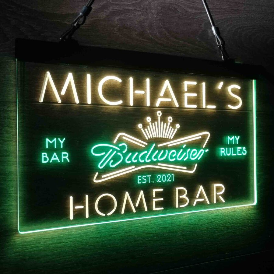 Personalized Budweiser Crown Bar Neon Led Sign - Image 24