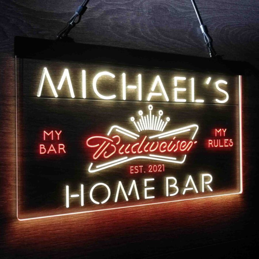 Personalized Budweiser Crown Bar Neon Led Sign - Image 22