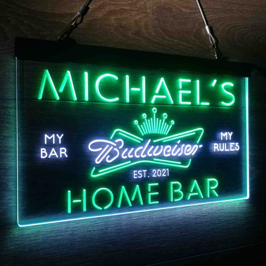 Personalized Budweiser Crown Bar Neon Led Sign - Image 19