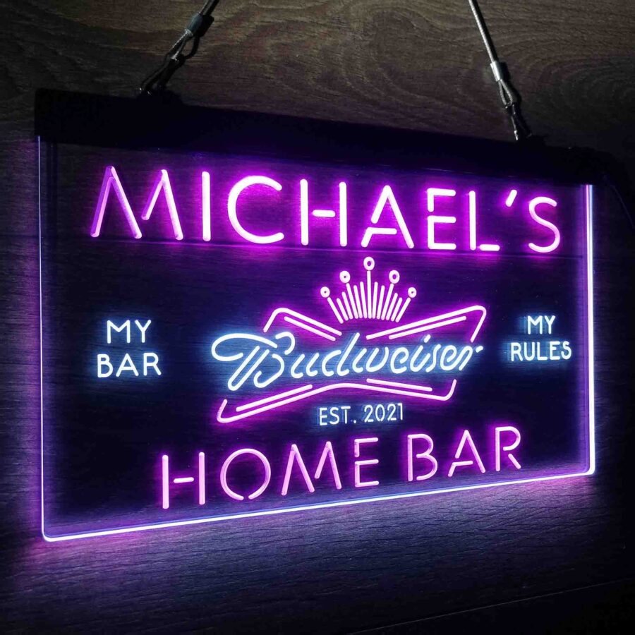 Personalized Budweiser Crown Bar Neon Led Sign - Image 21