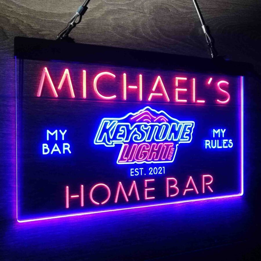 Personalised Keystone Light Bar Name Neon Led Sign - Image 20