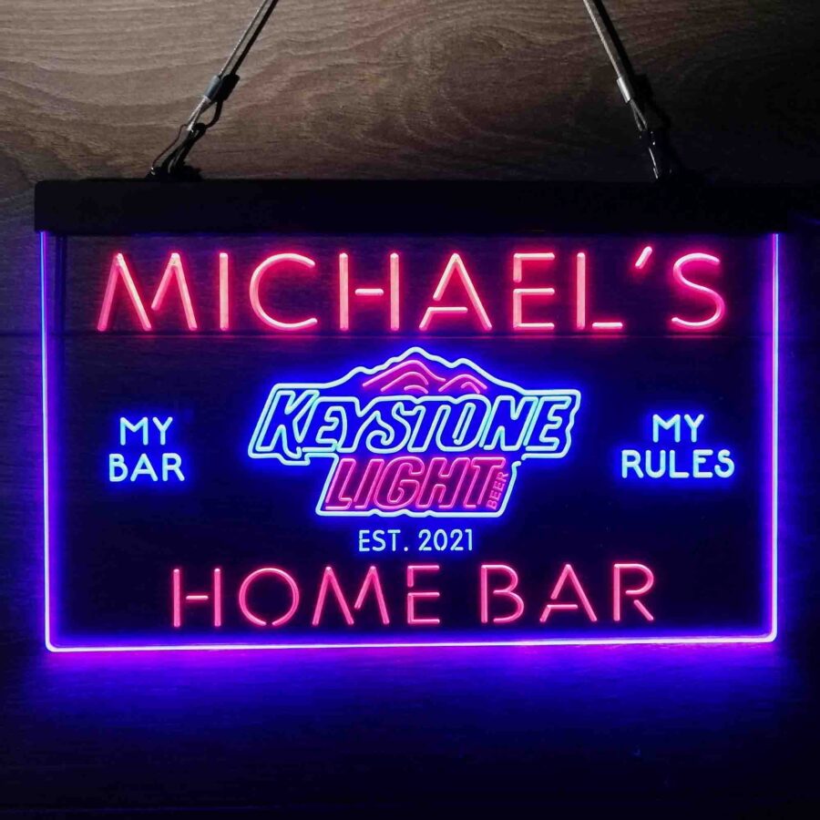 Personalised Keystone Light Bar Name Neon Led Sign - Image 7