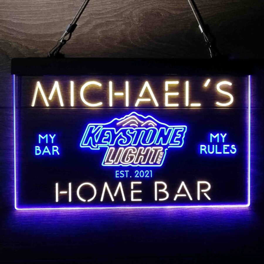 Personalised Keystone Light Bar Name Neon Led Sign - Image 8