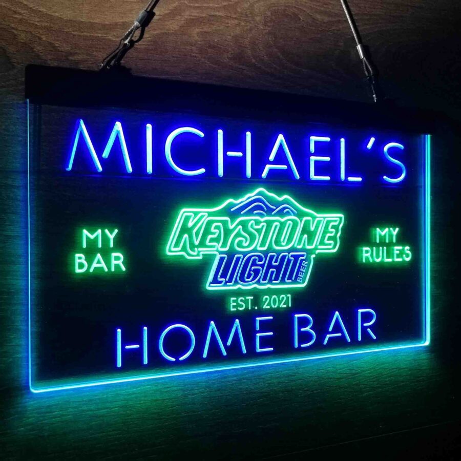 Personalised Keystone Light Bar Name Neon Led Sign - Image 24