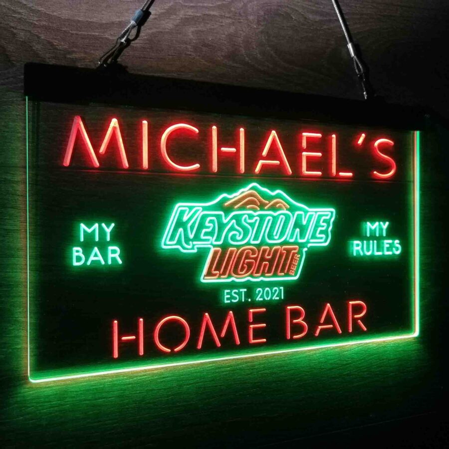 Personalised Keystone Light Bar Name Neon Led Sign - Image 26