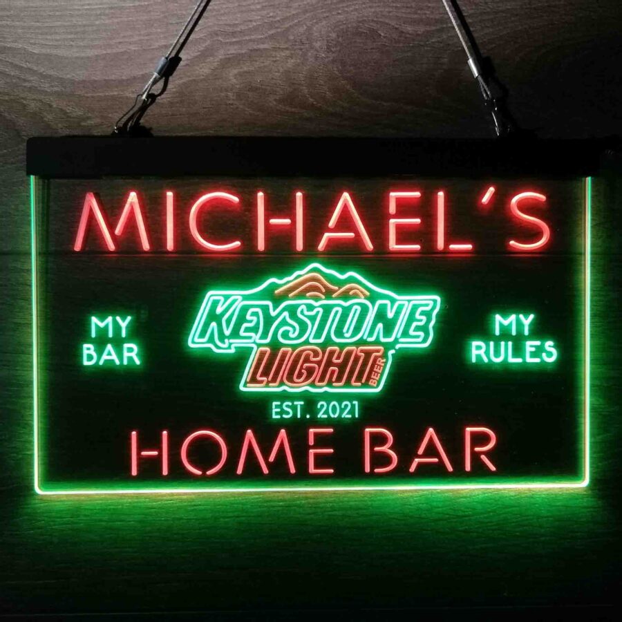Personalised Keystone Light Bar Name Neon Led Sign - Image 13