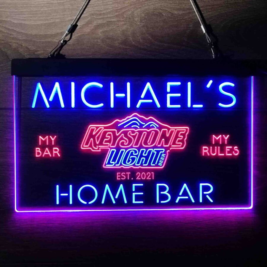 Personalised Keystone Light Bar Name Neon Led Sign - Image 10