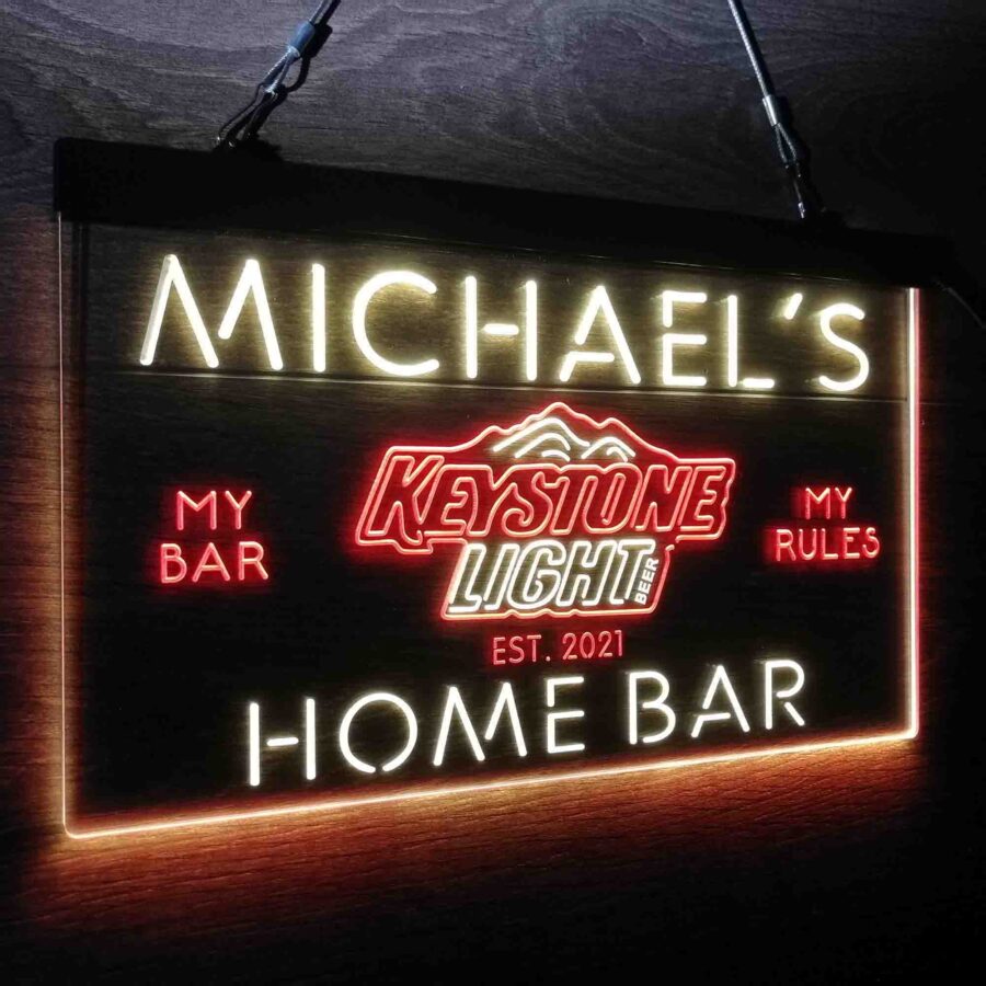 Personalised Keystone Light Bar Name Neon Led Sign - Image 25