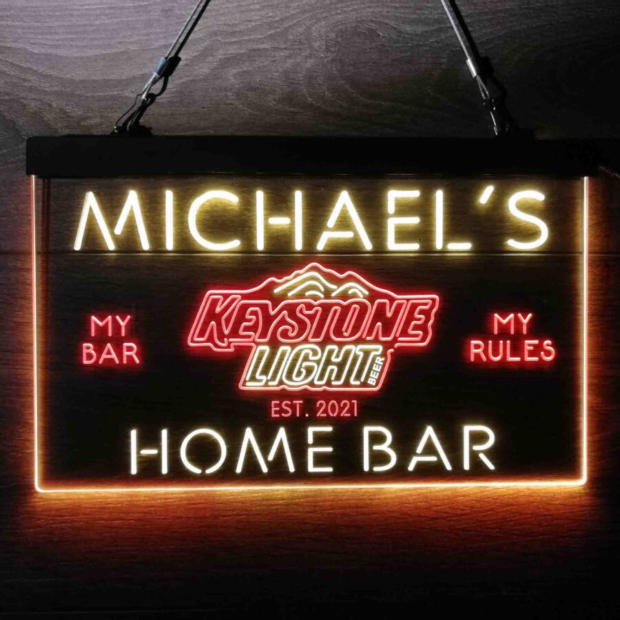 Personalised Keystone Light Bar Name Neon Led Sign - Image 12