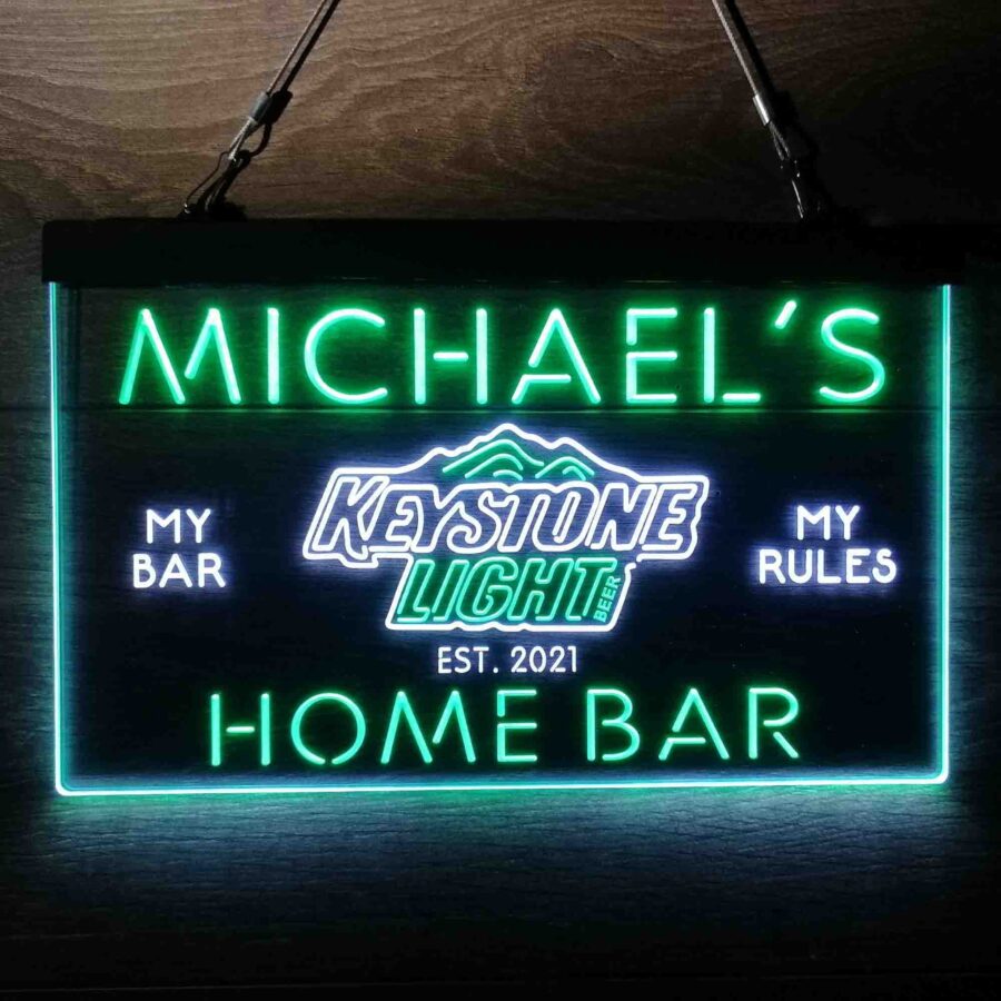 Personalised Keystone Light Bar Name Neon Led Sign - Image 3