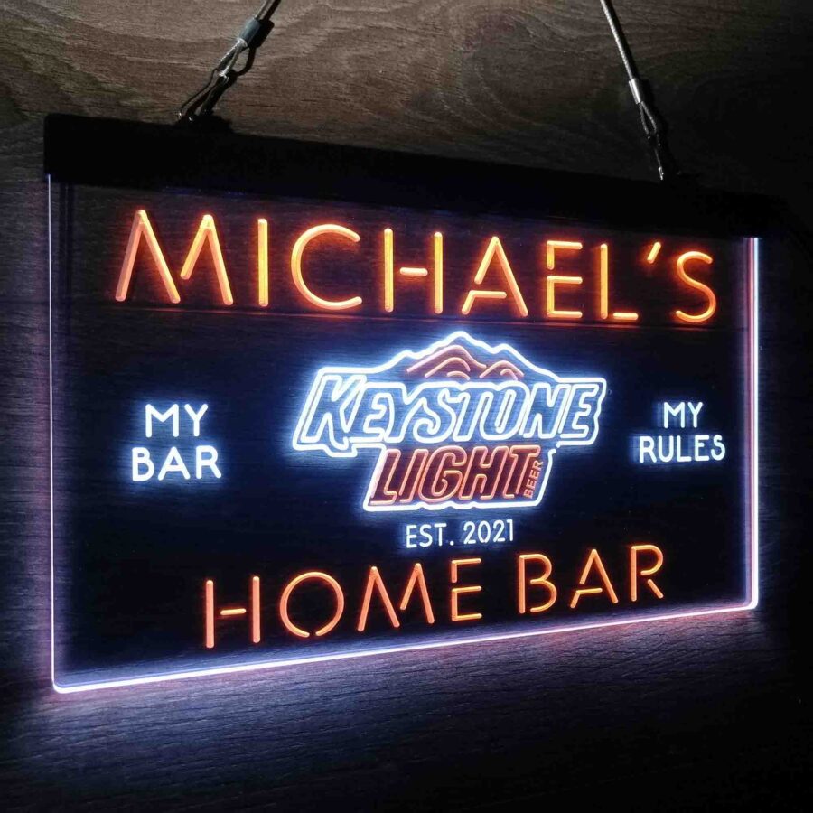 Personalised Keystone Light Bar Name Neon Led Sign - Image 14