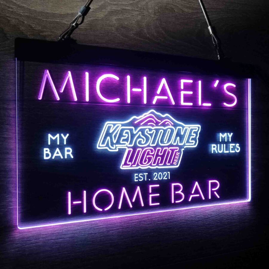 Personalised Keystone Light Bar Name Neon Led Sign - Image 17