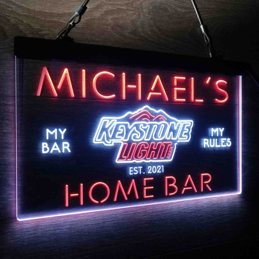 Personalised Keystone Light Bar Name Neon Led Sign - Image 18