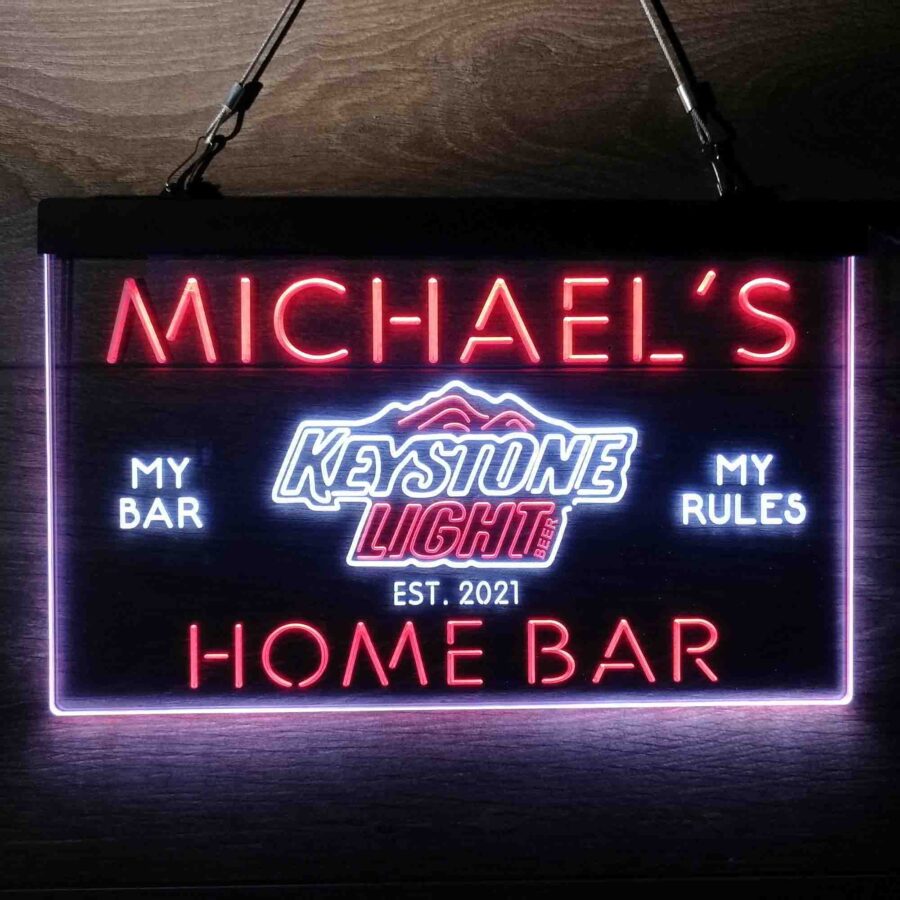 Personalised Keystone Light Bar Name Neon Led Sign - Image 5