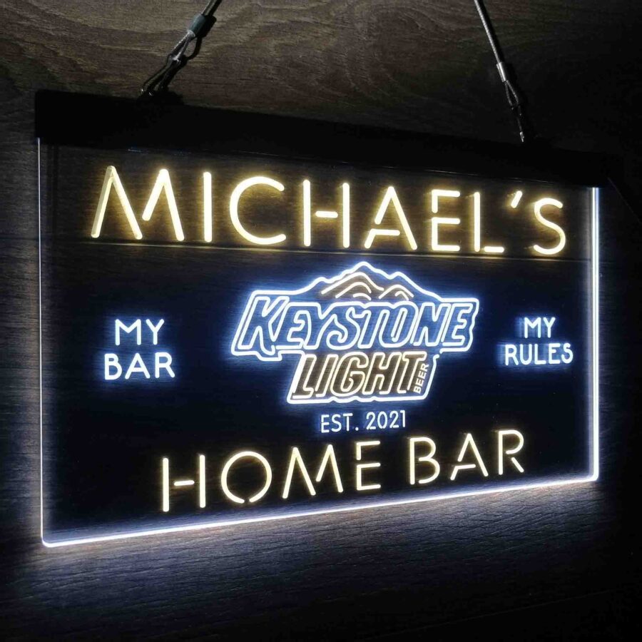 Personalised Keystone Light Bar Name Neon Led Sign - Image 15