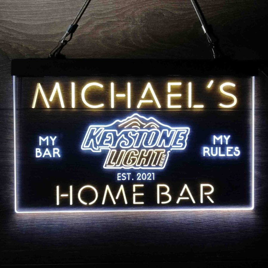 Personalised Keystone Light Bar Name Neon Led Sign - Image 2
