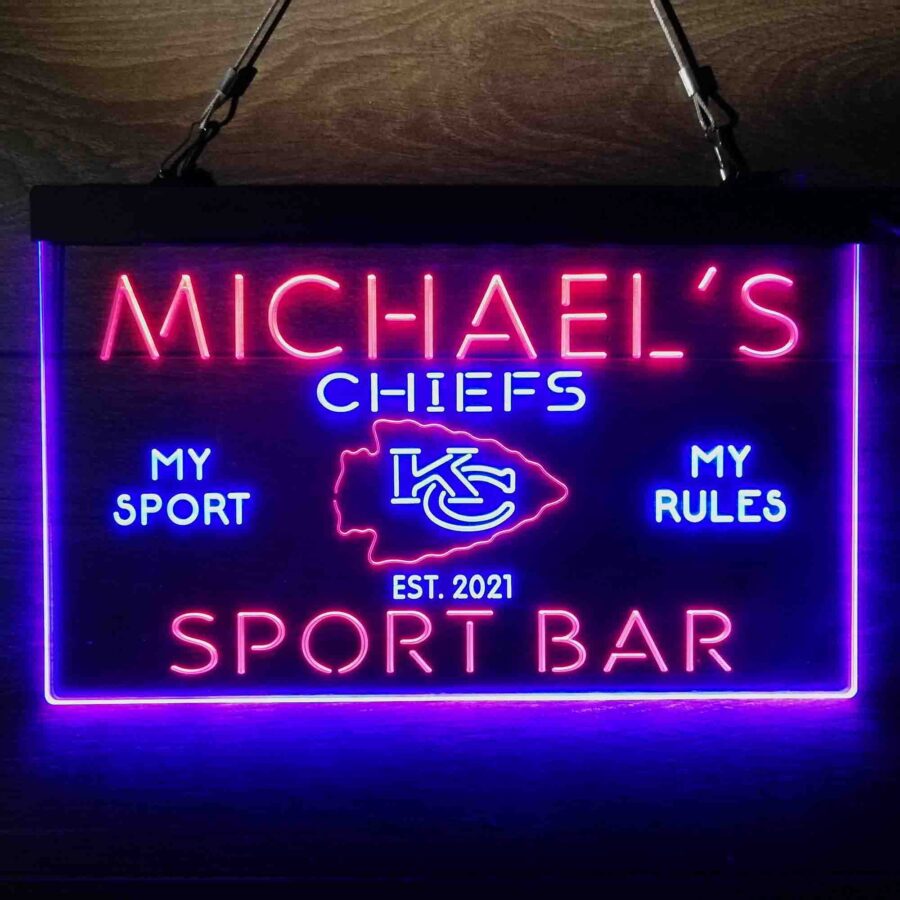 Personalized Kansas City Chiefs Neon Like Led Sign - Image 2