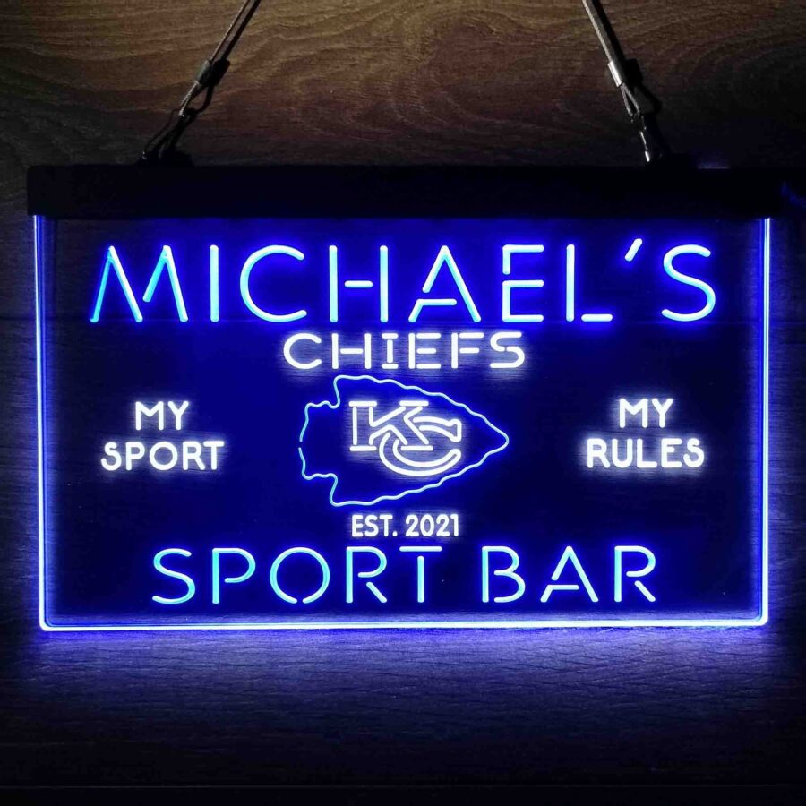 Personalized Kansas City Chiefs Neon Like Led Sign - Image 3