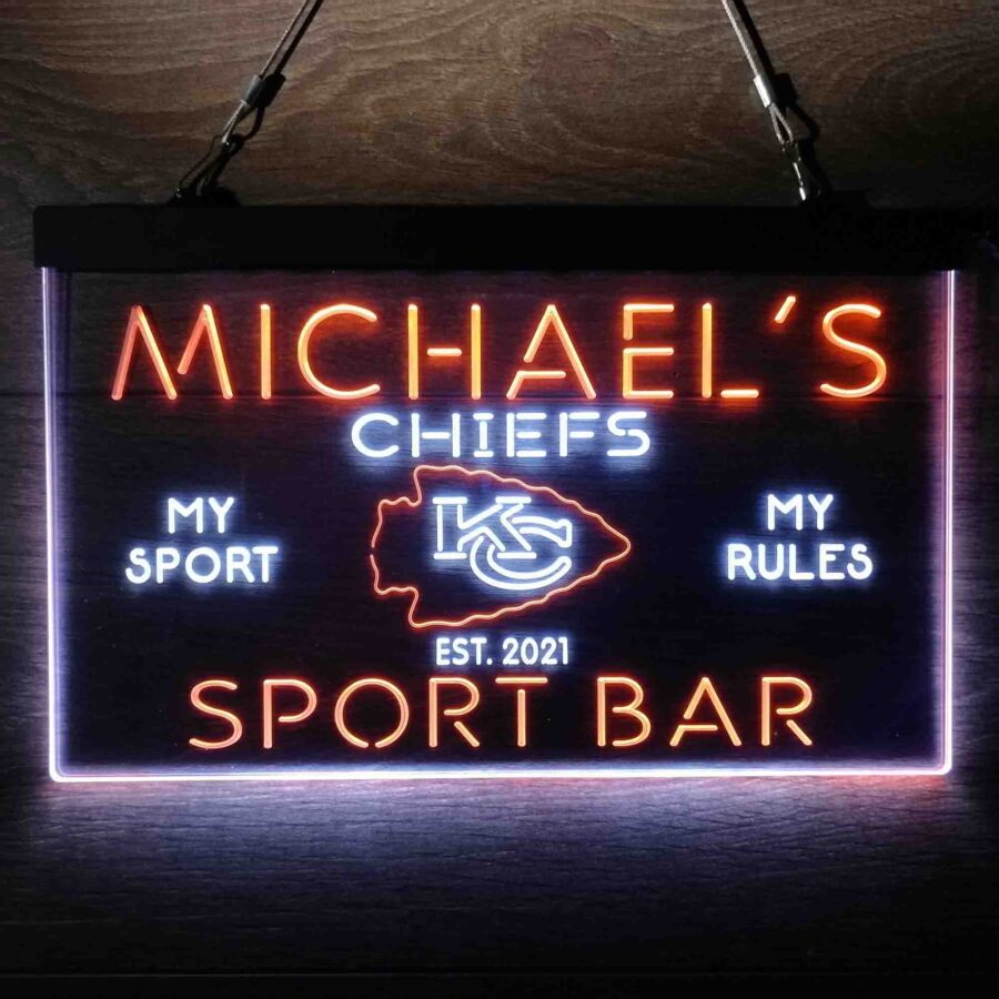 Personalized Kansas City Chiefs Neon Like Led Sign - Image 4