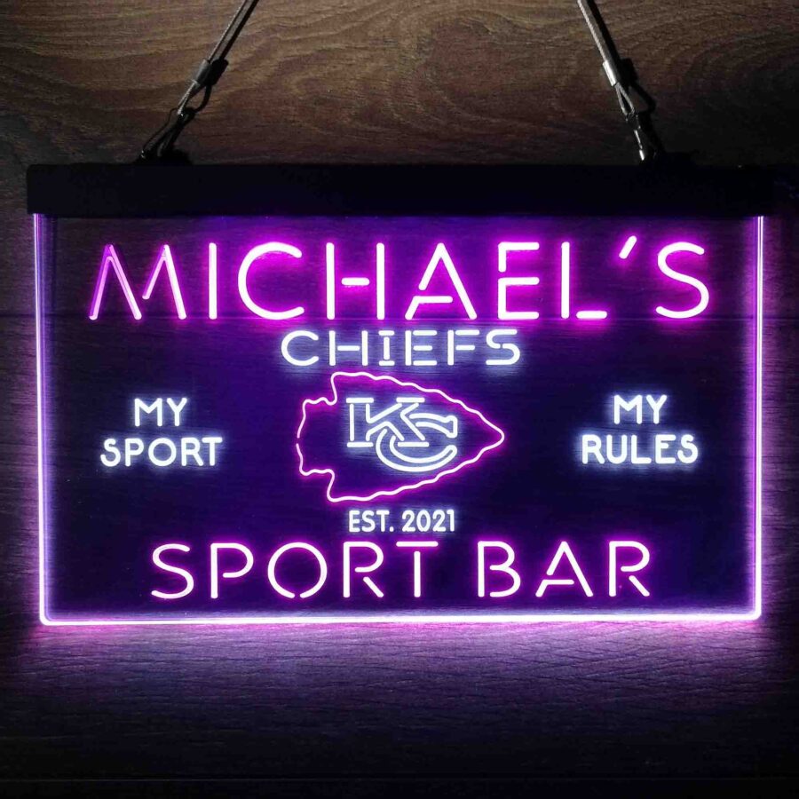 Personalized Kansas City Chiefs Neon Like Led Sign - Image 9