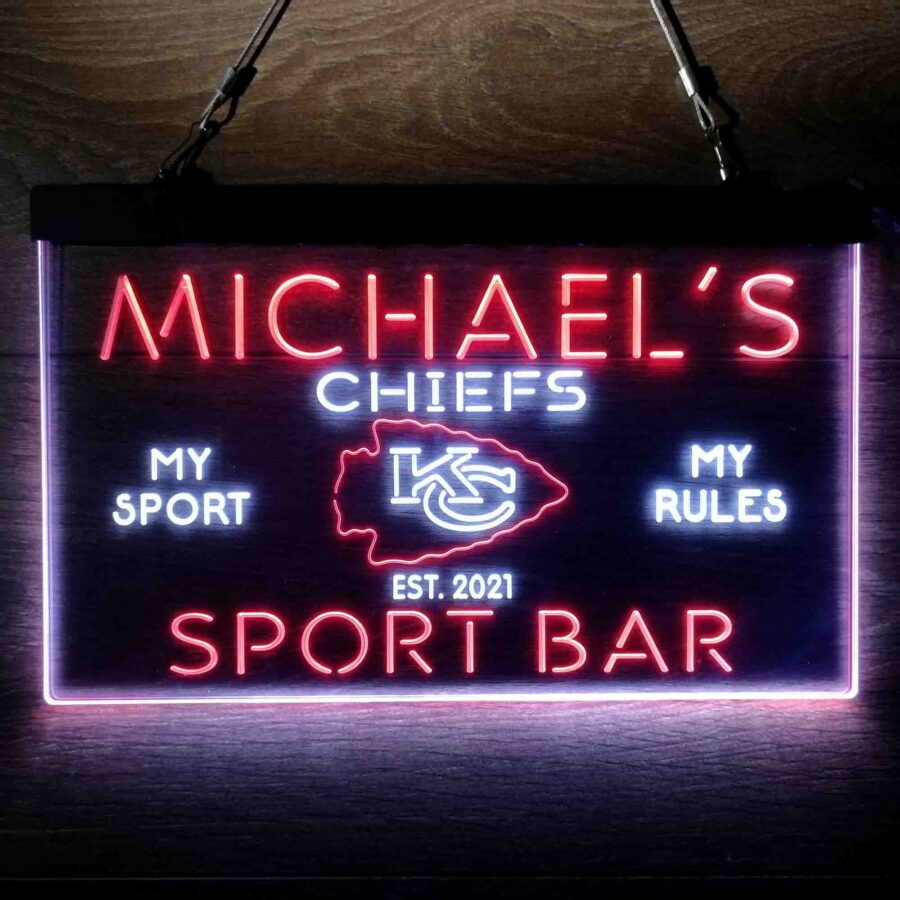 Personalized Kansas City Chiefs Neon Like Led Sign