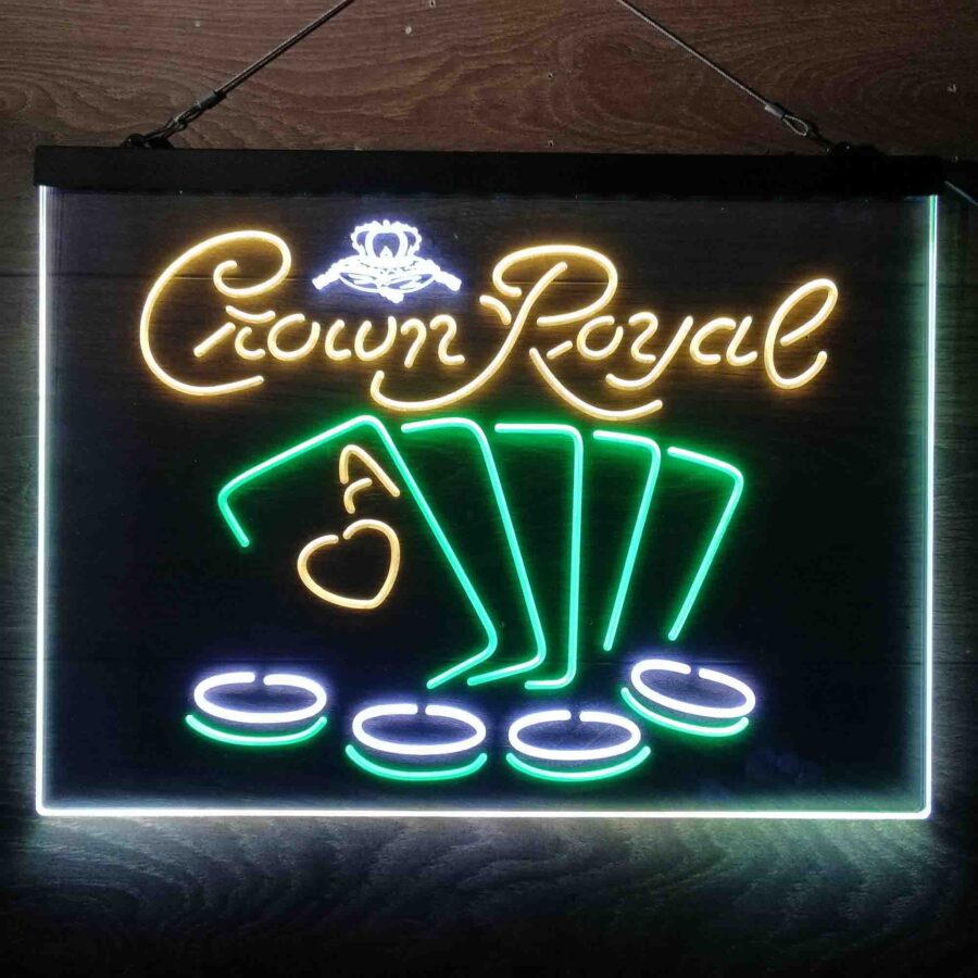 Crown Royal Casino Poker Neon 3 Color Led Sign - Image 13