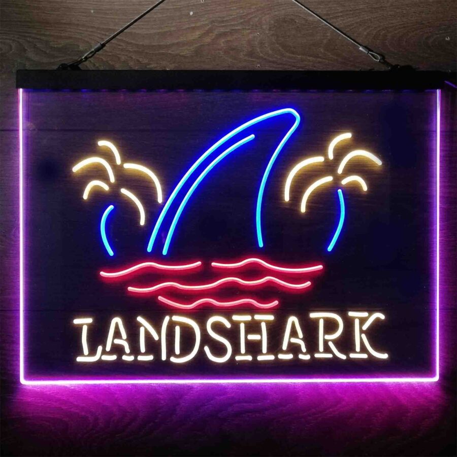 Landshark Palm Tree Island Neon 3 Color Led Sign - Image 10