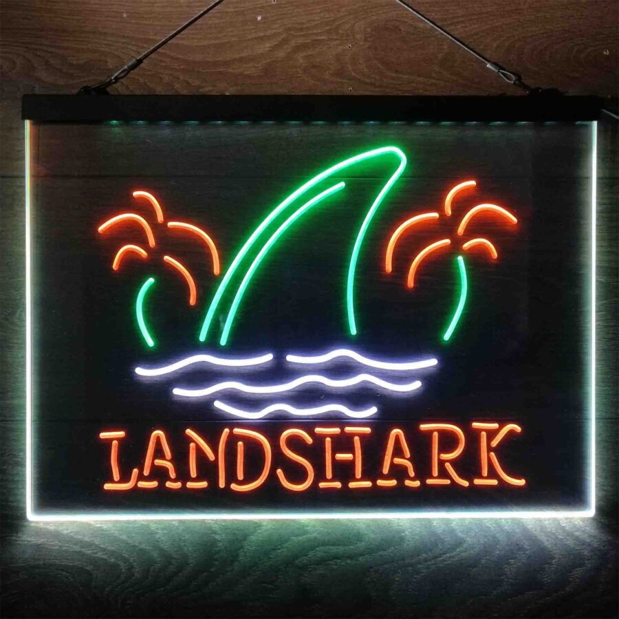 Landshark Palm Tree Island Neon 3 Color Led Sign - Image 2