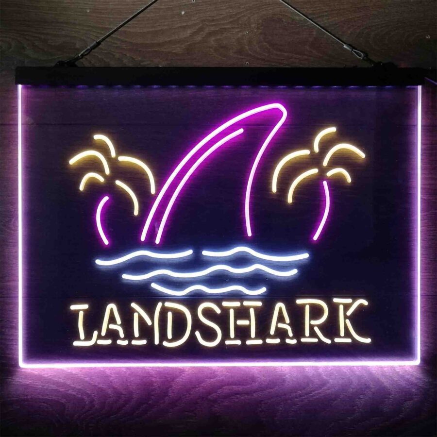 Landshark Palm Tree Island Neon 3 Color Led Sign - Image 3
